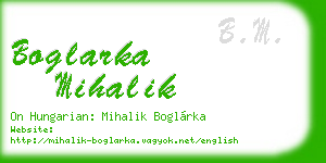 boglarka mihalik business card